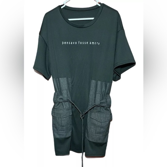 Women’s Stretch Tunic Shirt with Belt & Pockets Size 2X - Picture 1 of 6